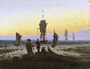 Caspar David Friedrich, The life stages (beach picture, beach scene in Wiek